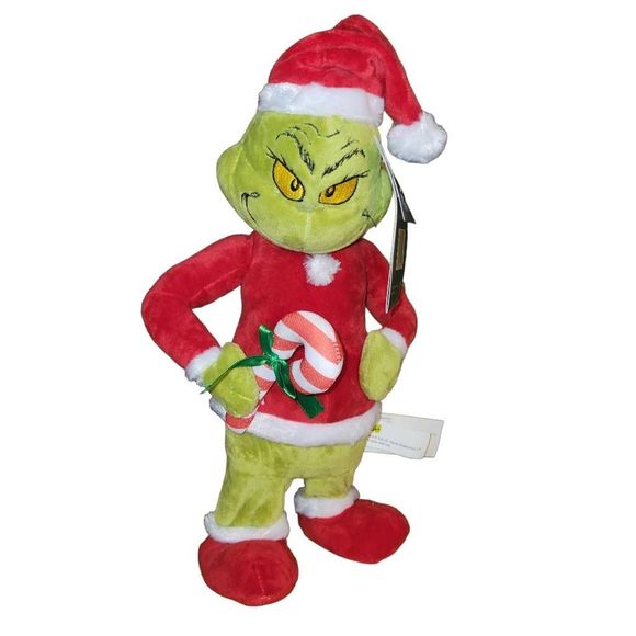 Dr. Seuss Other - The Grinch Musical Animatronic With Candy Cane